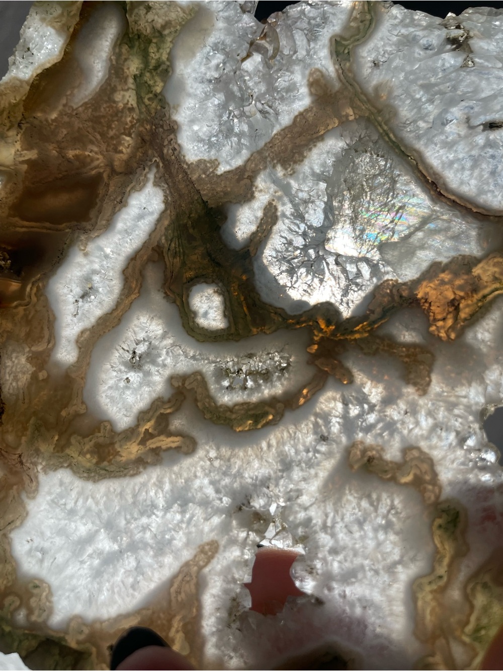 Incredible high grade moss agate polished crystal slab - Picture 7 of 7
